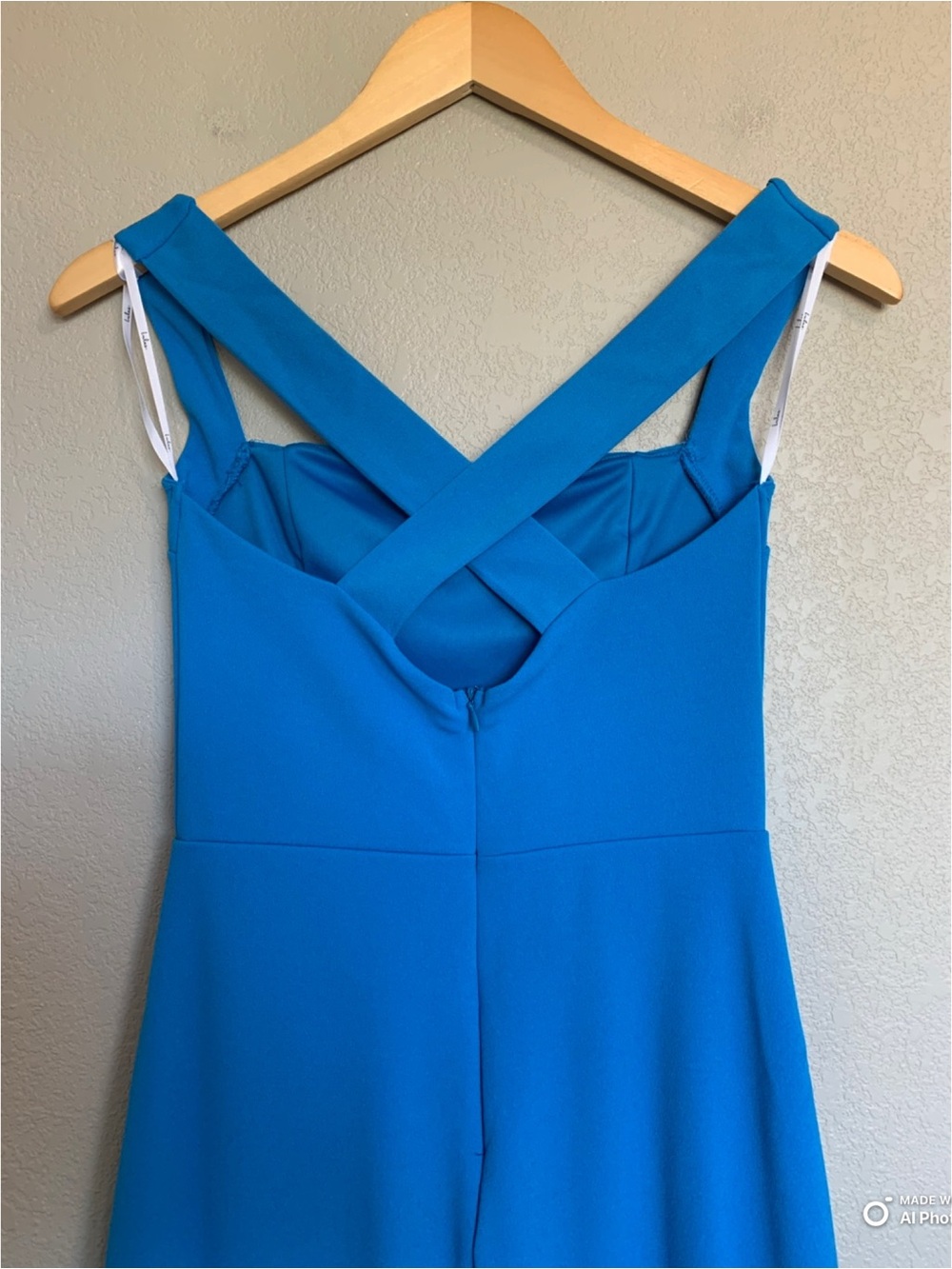 Lulus Small Glamorous Dedication Blue Sleeveless Column Maxi Dress NWT - Picture 9 of 14